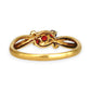 GOLD DEAL | 9ct Gold Garnet Trinity Ring – A Trio of Passion and Harmony