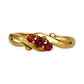 GOLD DEAL | 9ct Gold Garnet Trinity Ring – A Trio of Passion and Harmony
