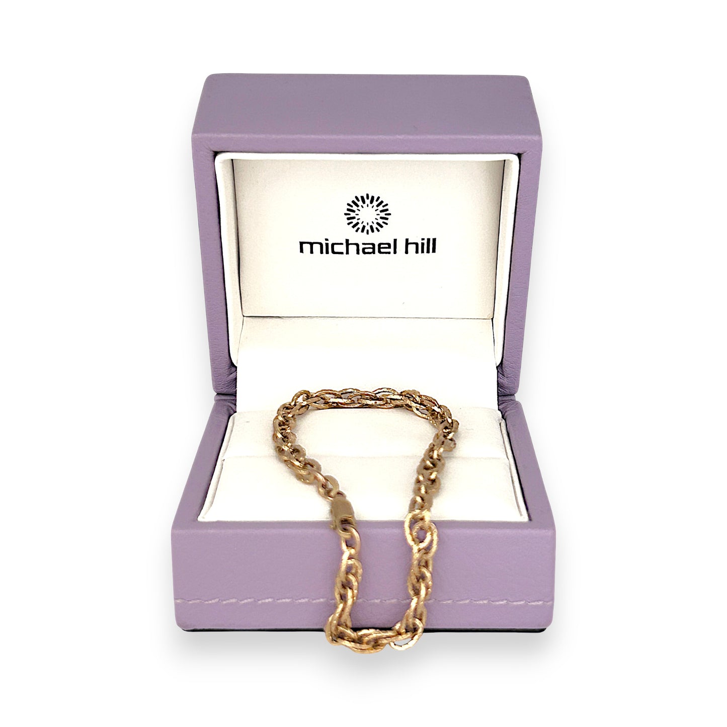 GOLD DEAL | 10ct (10K) Multilink Gold Bracelet 19cm Textured Elegance by Michael HIll