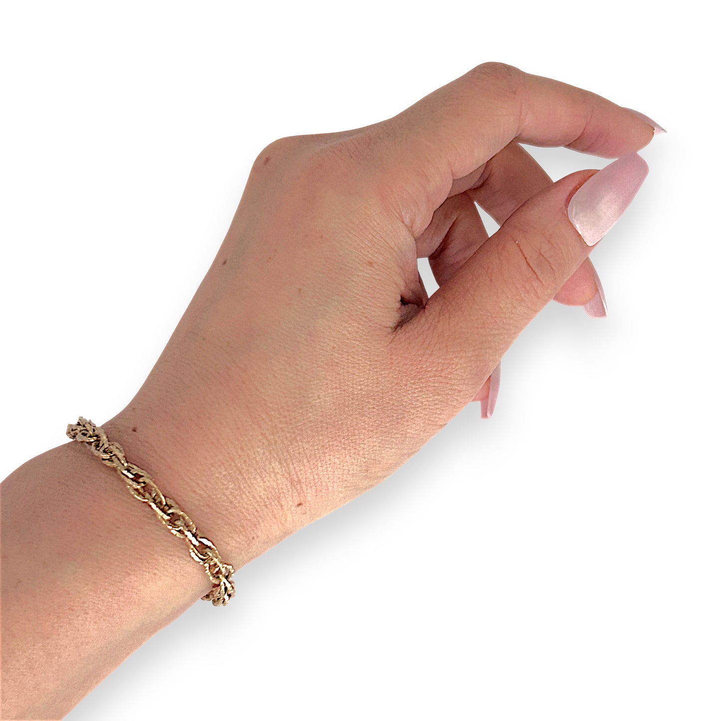 GOLD DEAL | 10ct (10K) Multilink Gold Bracelet 19cm Textured Elegance by Michael HIll