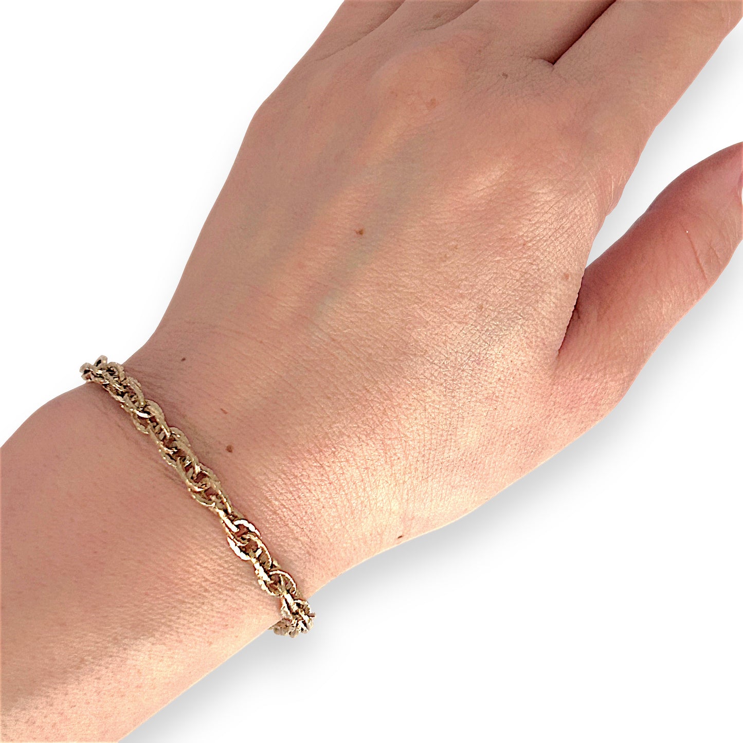 GOLD DEAL | 10ct (10K) Multilink Gold Bracelet 19cm Textured Elegance by Michael HIll