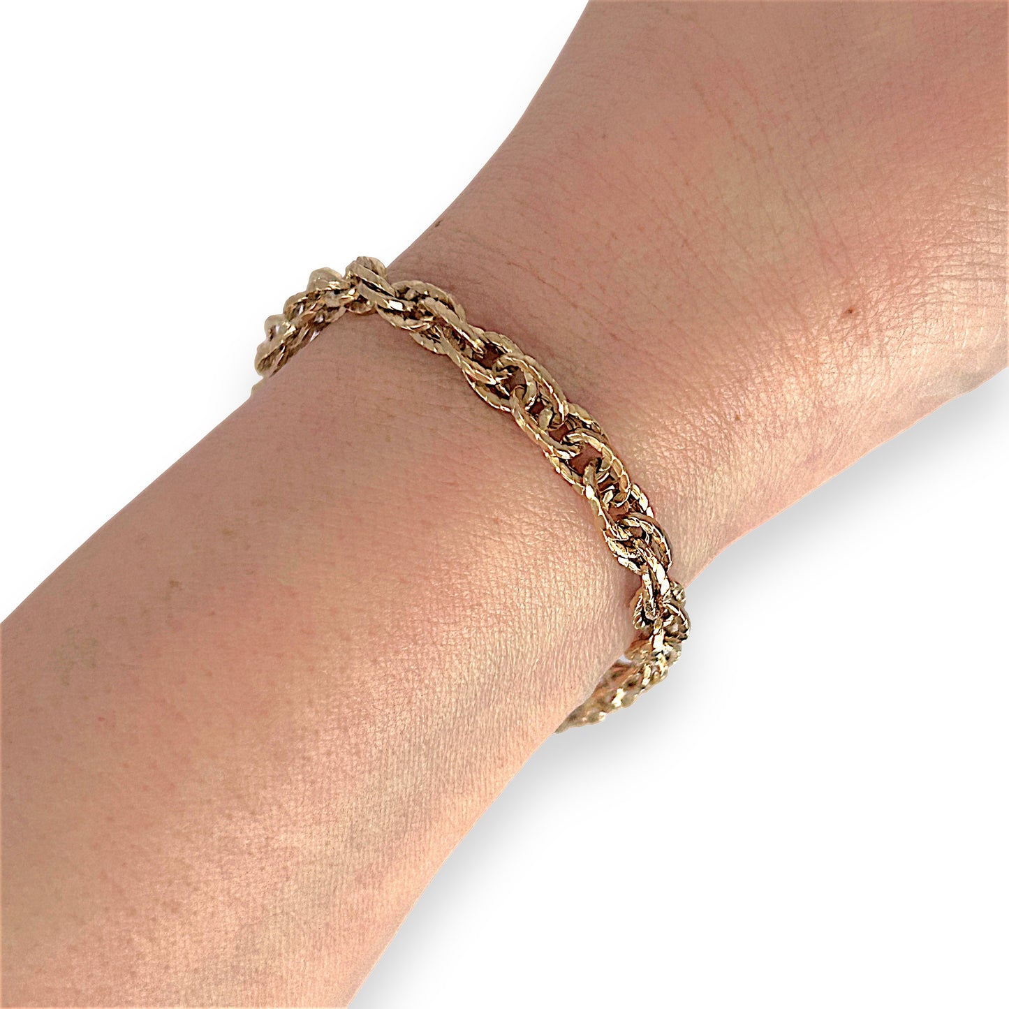 GOLD DEAL | 10ct (10K) Multilink Gold Bracelet 19cm Textured Elegance by Michael HIll