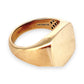 GOLD DEAL | 10ct (10K) Gold Soft Square Signet Ring by MIchael Hill