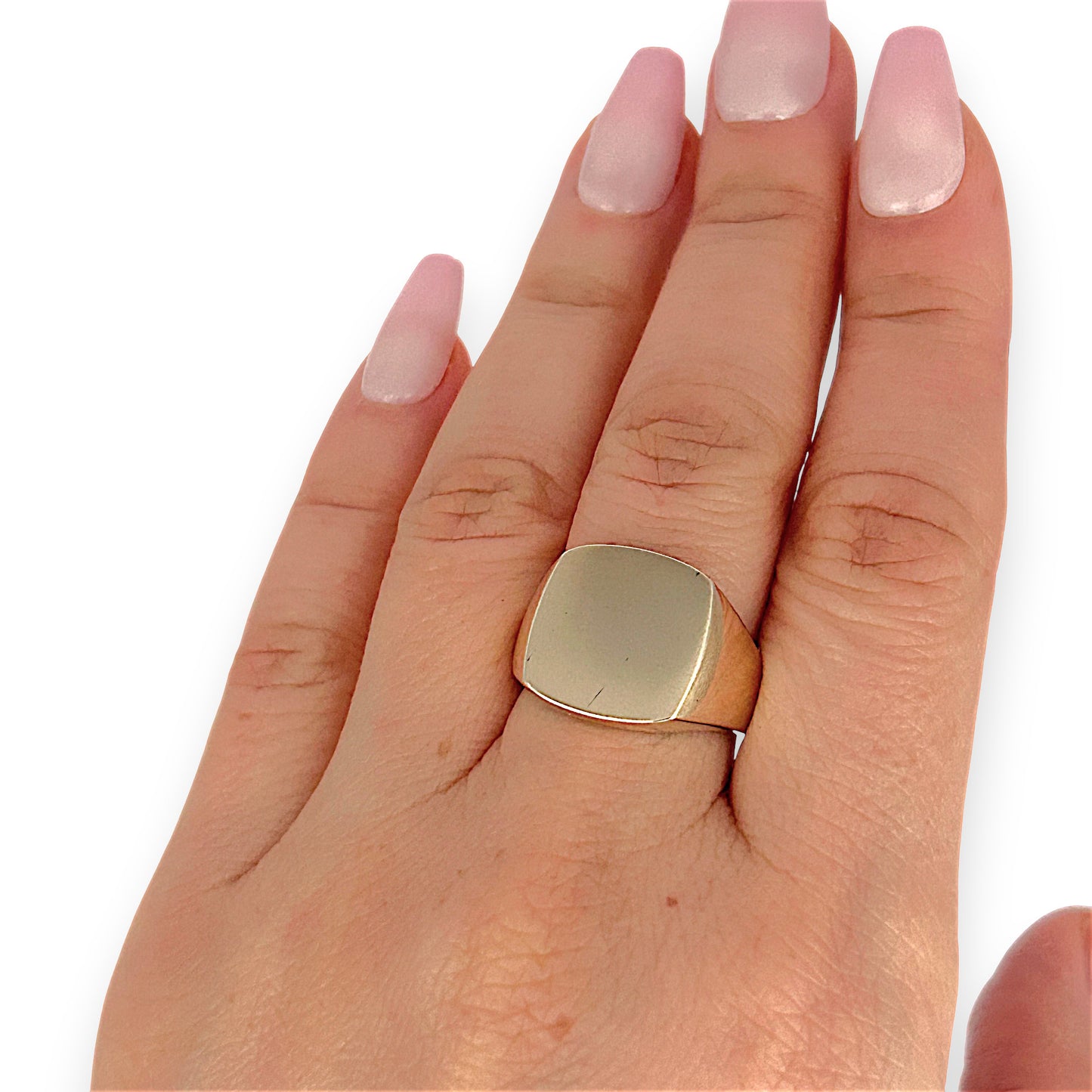 GOLD DEAL | 10ct (10K) Gold Soft Square Signet Ring by MIchael Hill