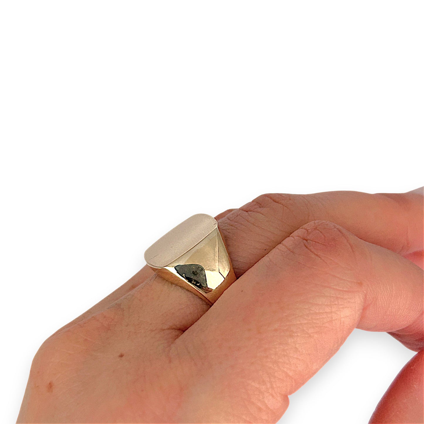 GOLD DEAL | 10ct (10K) Gold Soft Square Signet Ring by MIchael Hill