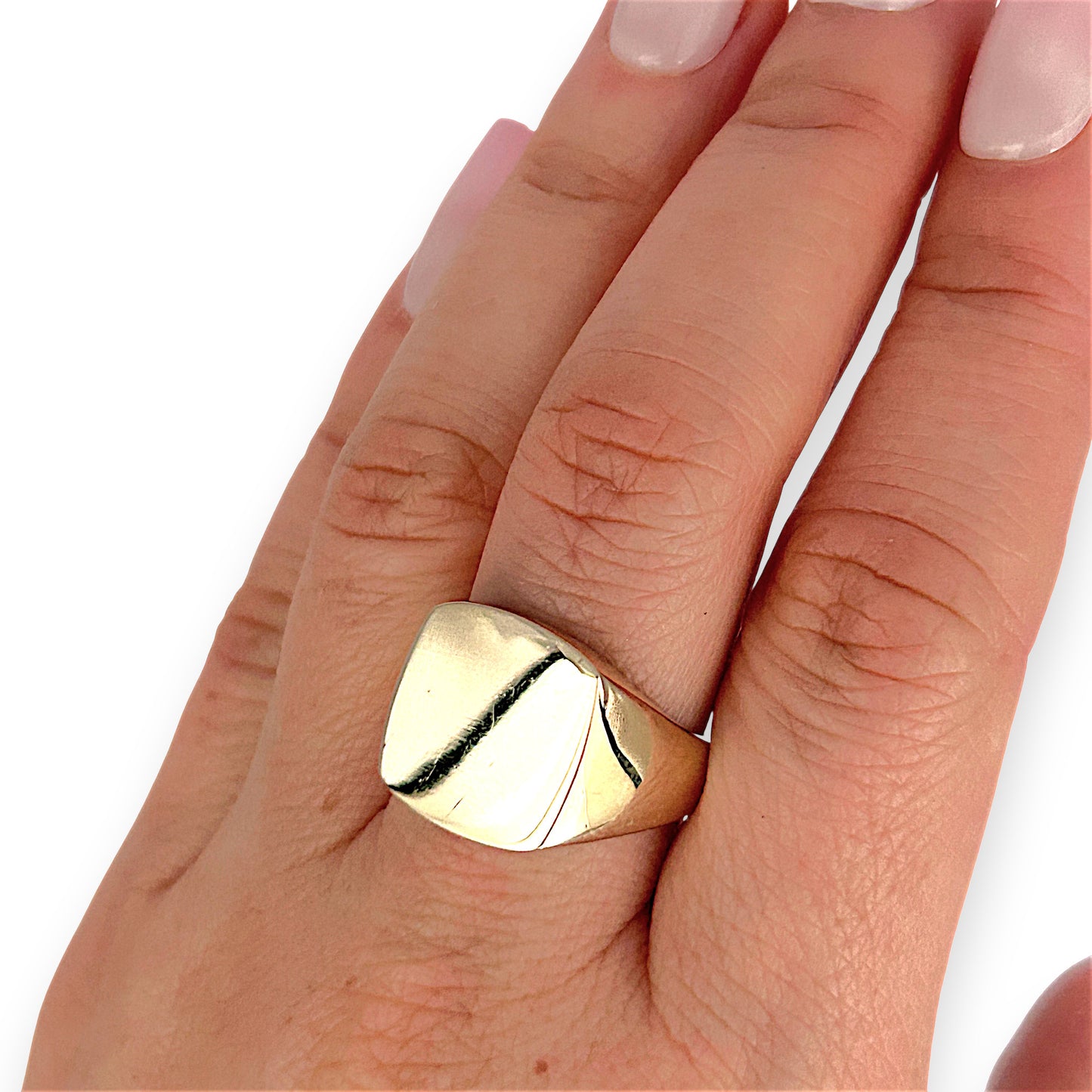 GOLD DEAL | 10ct (10K) Gold Soft Square Signet Ring by MIchael Hill
