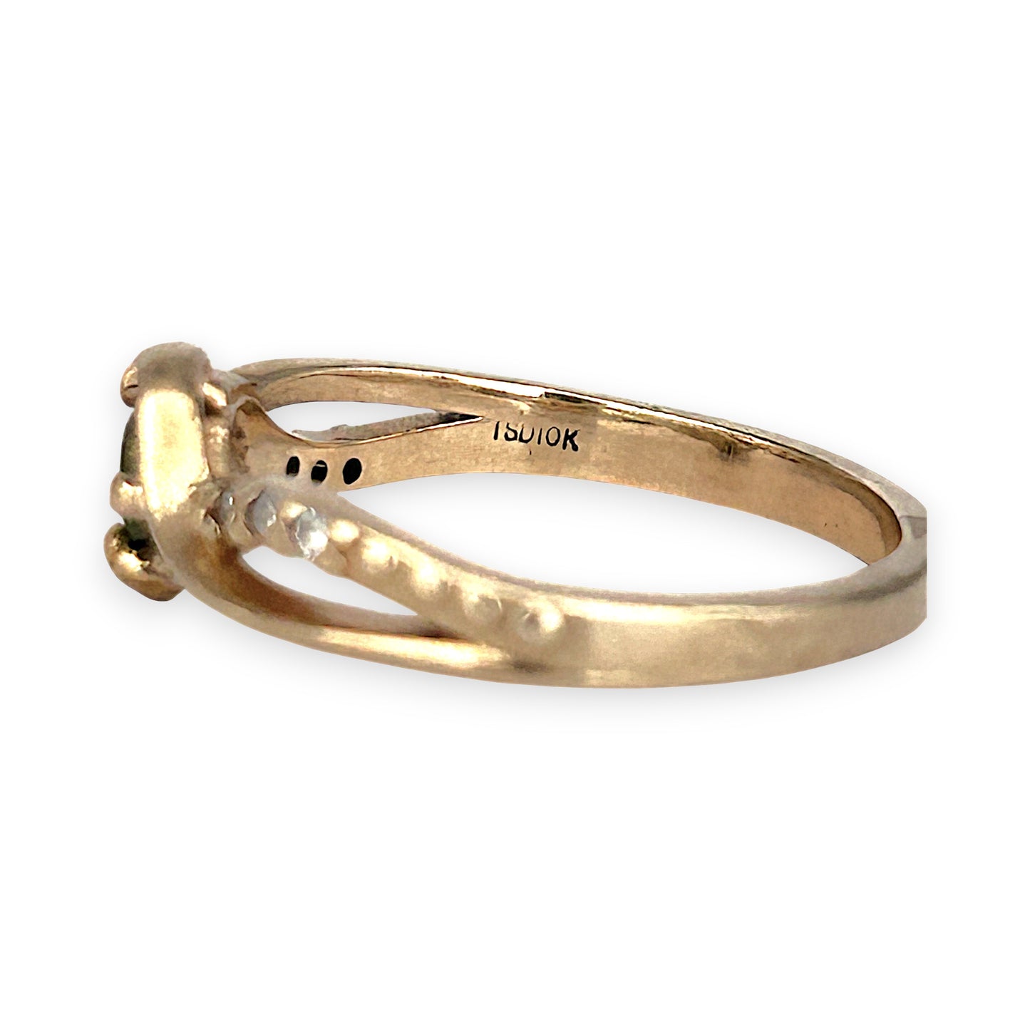 GOLD DEAL | 10ct (10K) Gold Golden Meadow Peridot Ring Size M