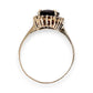 GOLD DEAL | 10ct (10K) Gold Ember Garnet & Diamond Halo Ring Size L 1/2