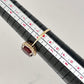 GOLD DEAL | 10ct (10K) Gold Ember Garnet & Diamond Halo Ring Size L 1/2