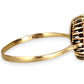 GOLD DEAL | 10ct (10K) Gold Ember Garnet & Diamond Halo Ring Size L 1/2