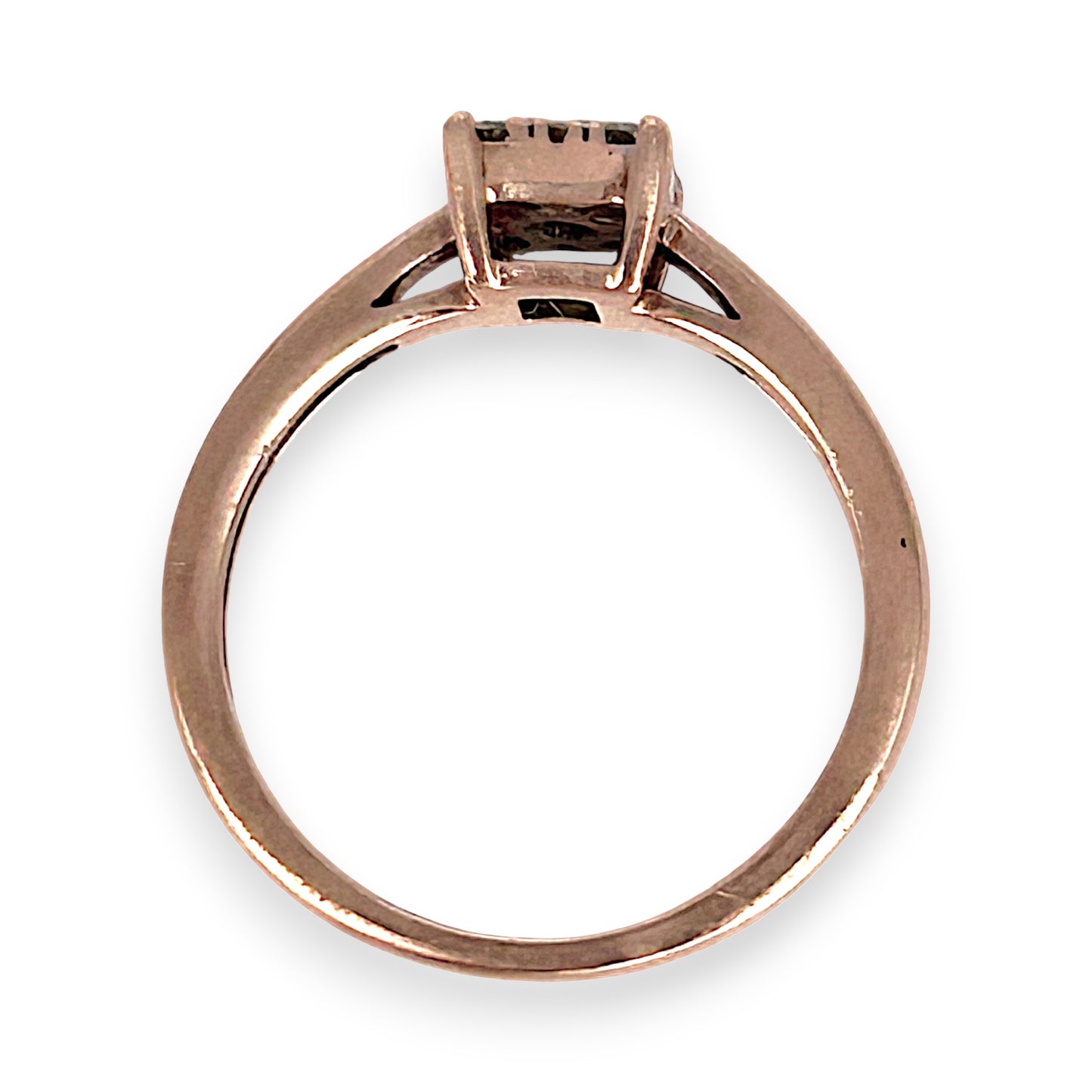 GOLD DEAL | 10ct (10K) Rose Gold Rosé Luxe Ring with Diamonds Size N