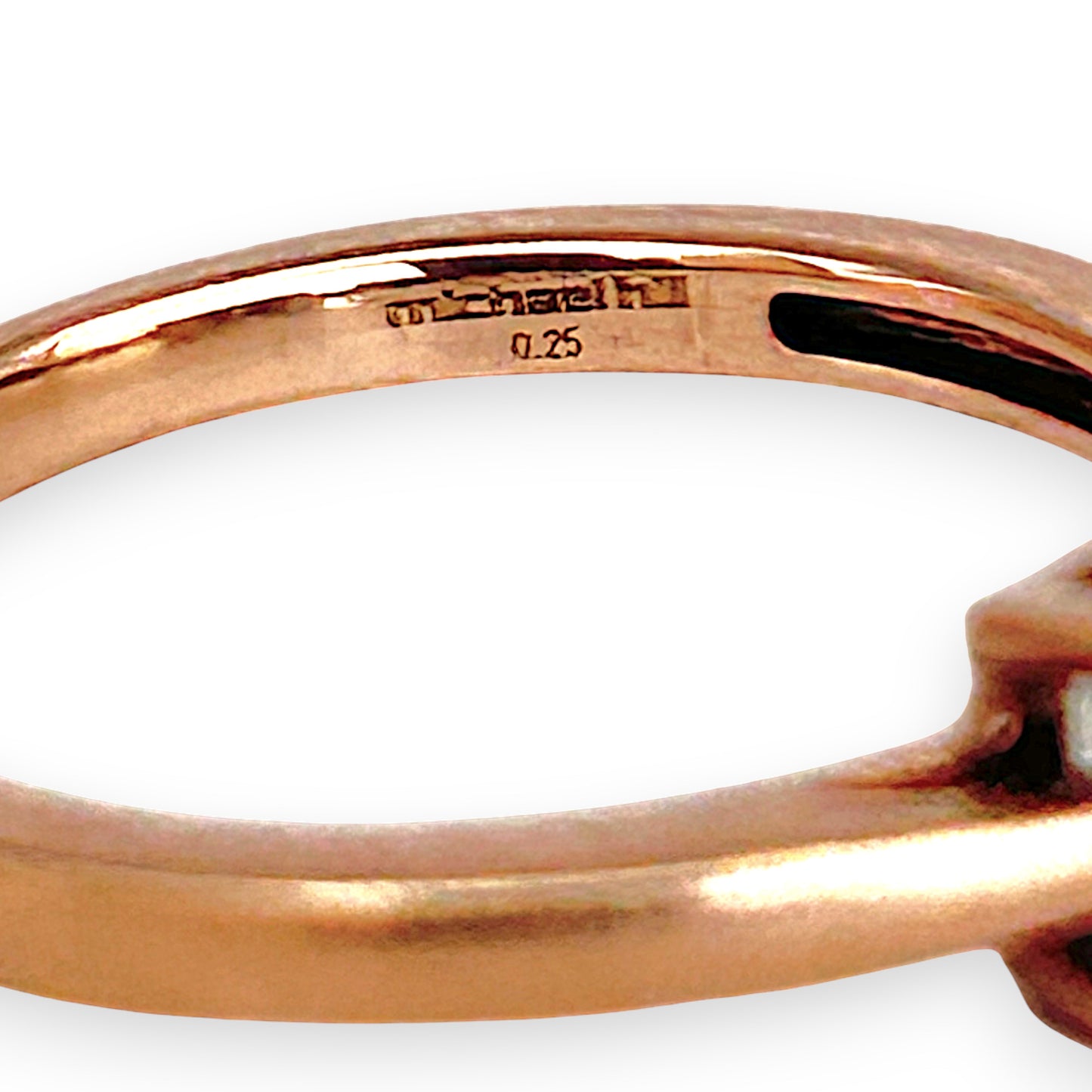 GOLD DEAL | 10ct (10K) Rose Gold Rosé Luxe Ring with Diamonds Size N