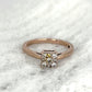 GOLD DEAL | 10ct (10K) Rose Gold Rosé Luxe Ring with Diamonds Size N