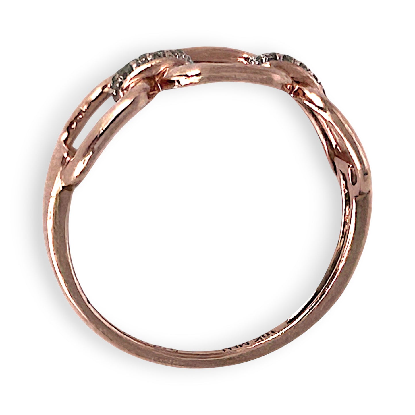 GOLD DEAL | 10ct (10K) Michael Hill Rose Gold Radiance Link Ring Size O