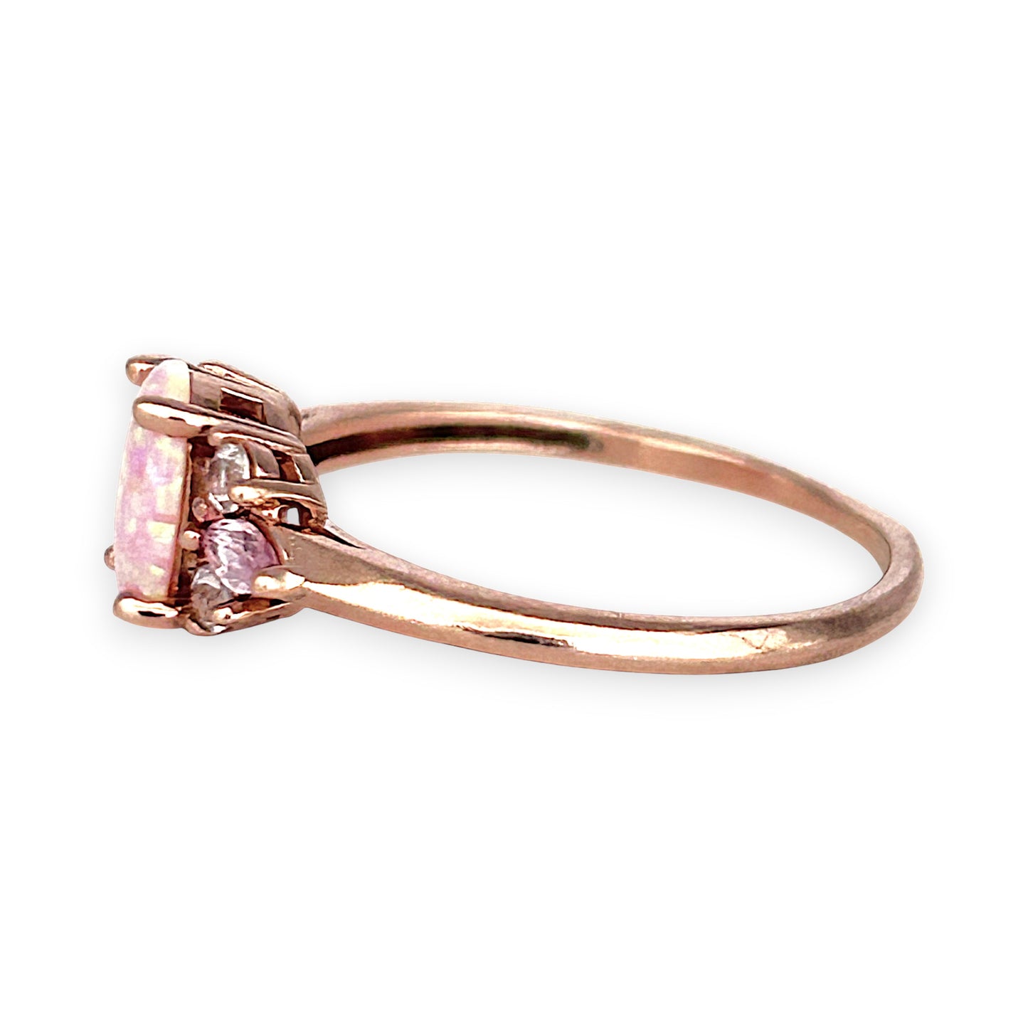 GOLD DEAL | 10ct (10K) Rose Gold Refurbished Opal Aurora Ring Size Q