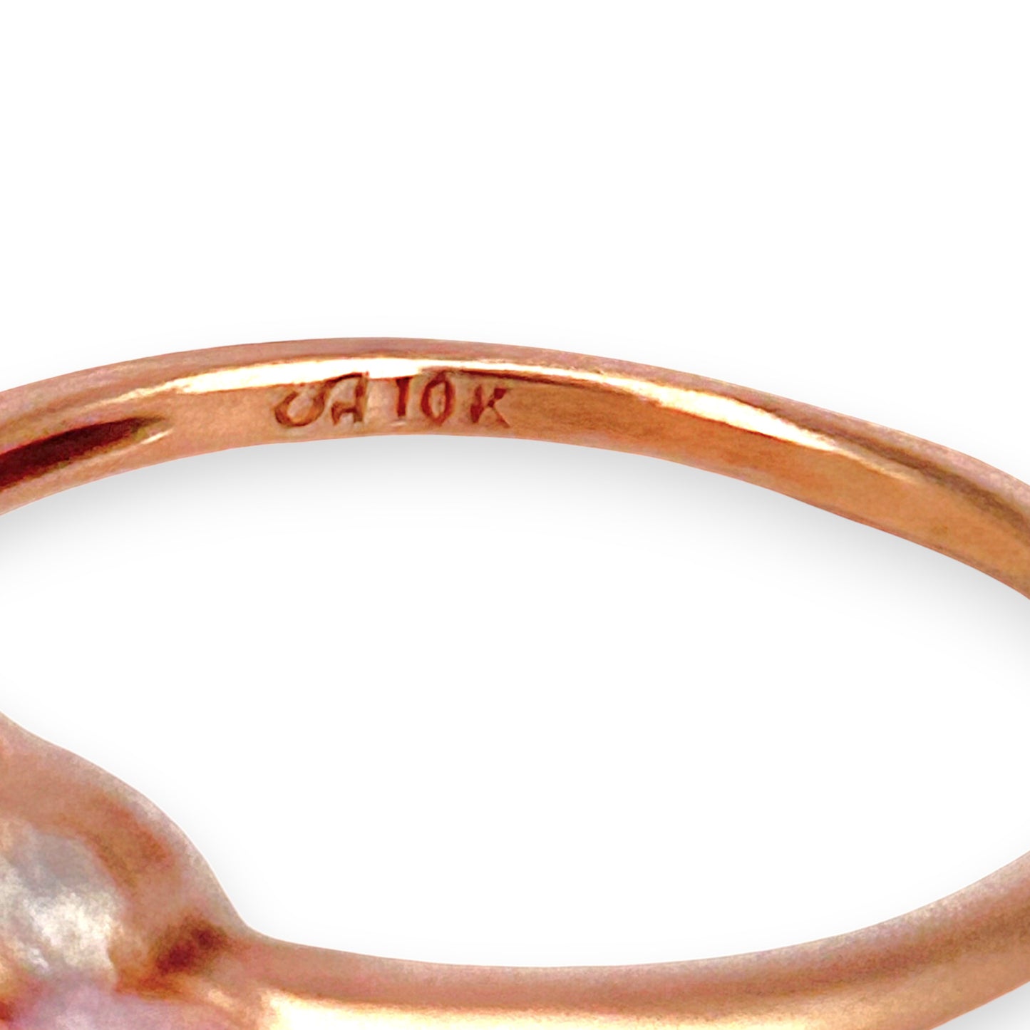 GOLD DEAL | 10ct (10K) Rose Gold Refurbished Opal Aurora Ring Size Q