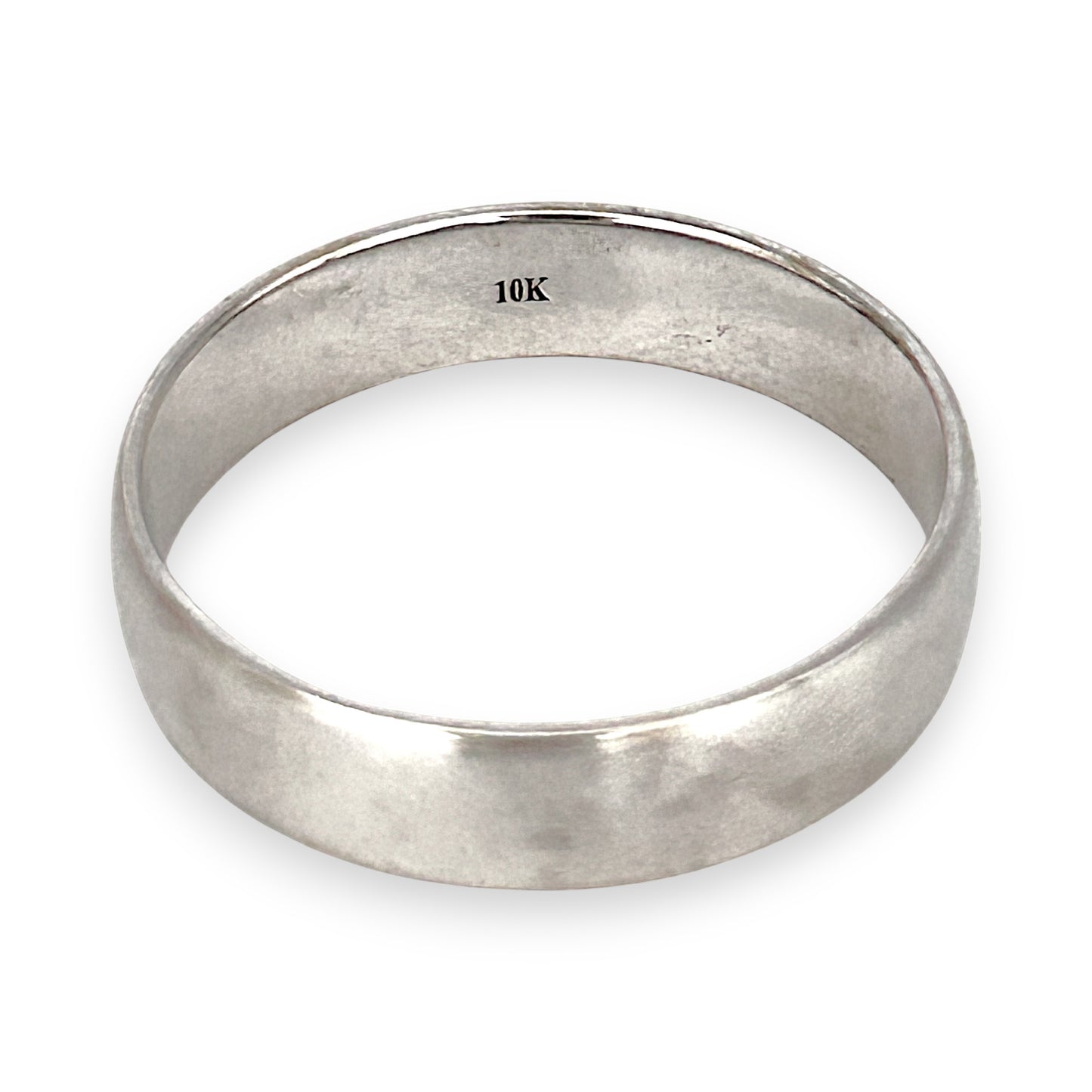 GOLD DEAL | 10ct (10K) White Gold Michael Hill Lustre Band Ring Size T