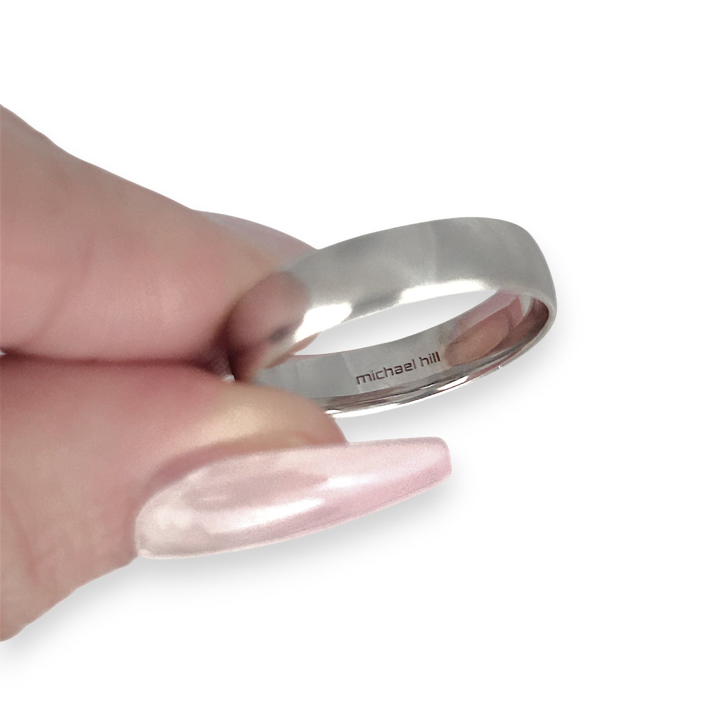 GOLD DEAL | 10ct (10K) White Gold Michael Hill Lustre Band Ring Size T