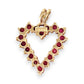 GOLD DEAL | 10ct (10K) Gold Open Heart Natural Ruby Pendant