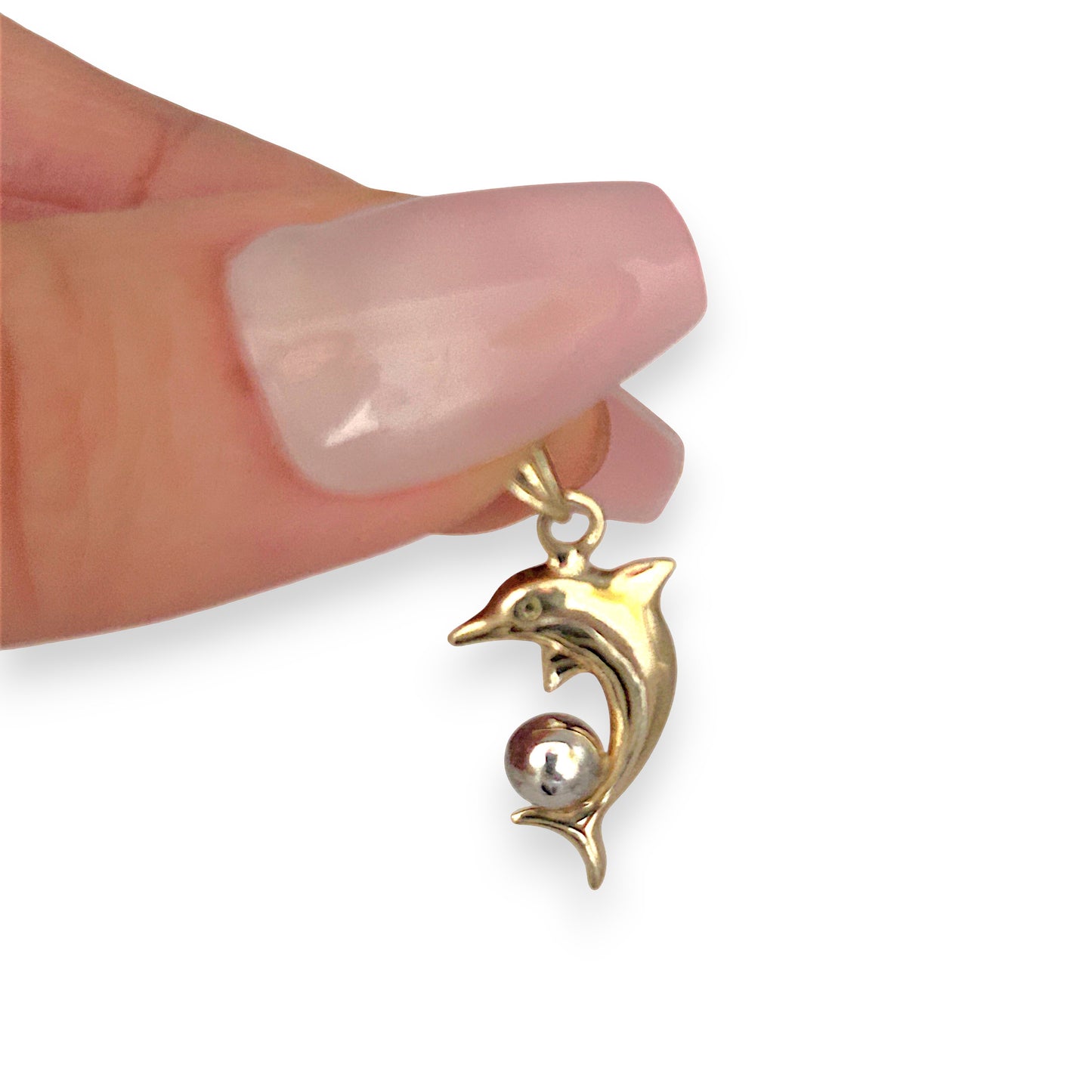 GOLD DEAL | 10ct (10K) Two Tone Gold Joyful Dolphin Pendant by Michael Hill