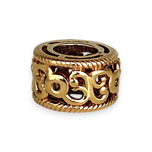 GOLD DEAL | 10ct (10K) Gold Michael Hill Tube Bead Charm - Regal Scroll