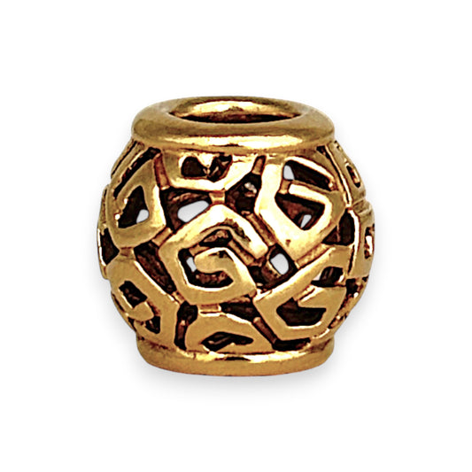 GOLD DEAL | 14ct (14K) Gold Pandora Charm - Openwork Swirl