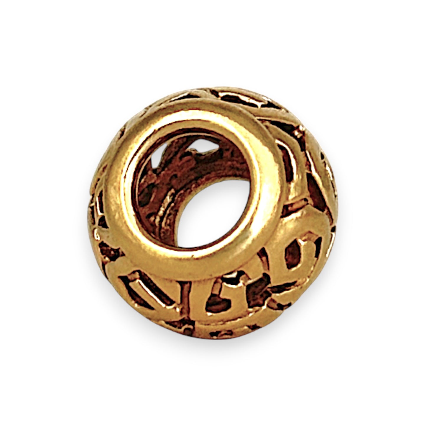 GOLD DEAL | 14ct (14K) Gold Pandora Charm - Openwork Swirl
