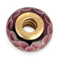 GOLD DEAL | 14ct (14K) Gold Core Pandora Murano Charm - Glass Pink Lotus
