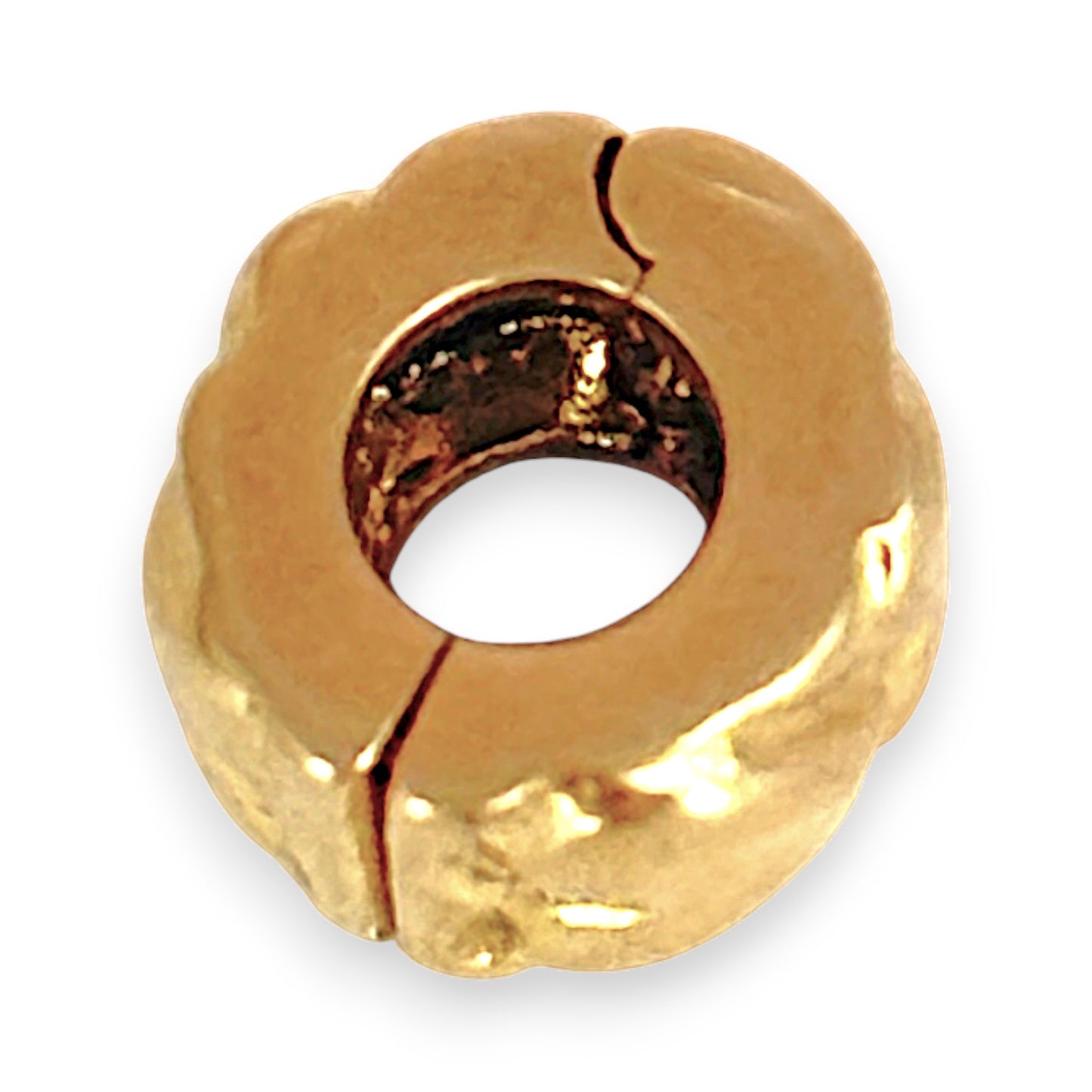 GOLD DEAL | 14ct (14K) Gold Pandora Simple Heart Clip Charm