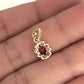 GOLD DEAL | 18ct (18K) Gold Natural Ruby & Diamond Halo Pendant
