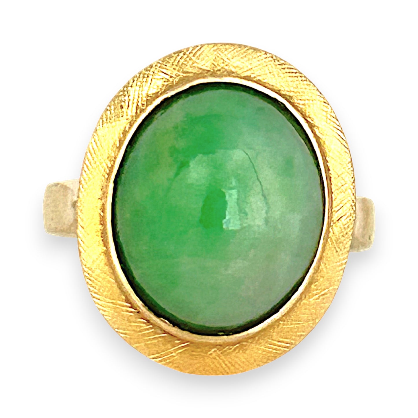 GOLD DEAL | 14ct (14K) Gold Verdant Echo Jade Ring