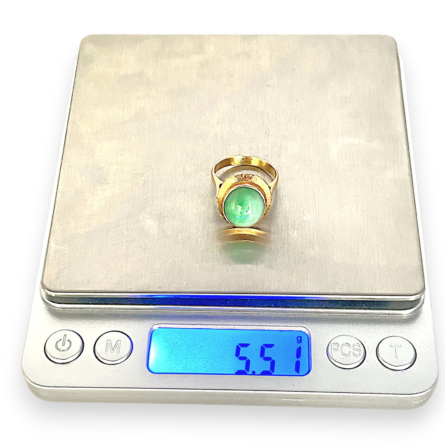 GOLD DEAL | 14ct (14K) Gold Verdant Echo Jade Ring
