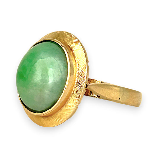 GOLD DEAL | 14ct (14K) Gold Verdant Echo Jade Ring