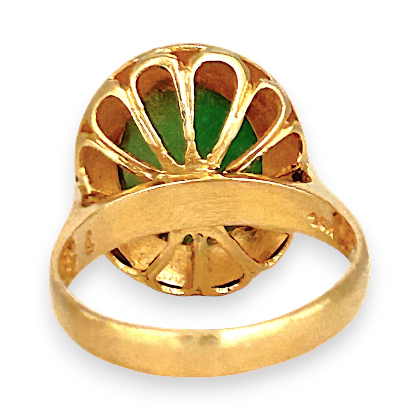 GOLD DEAL | 14ct (14K) Gold Verdant Echo Jade Ring