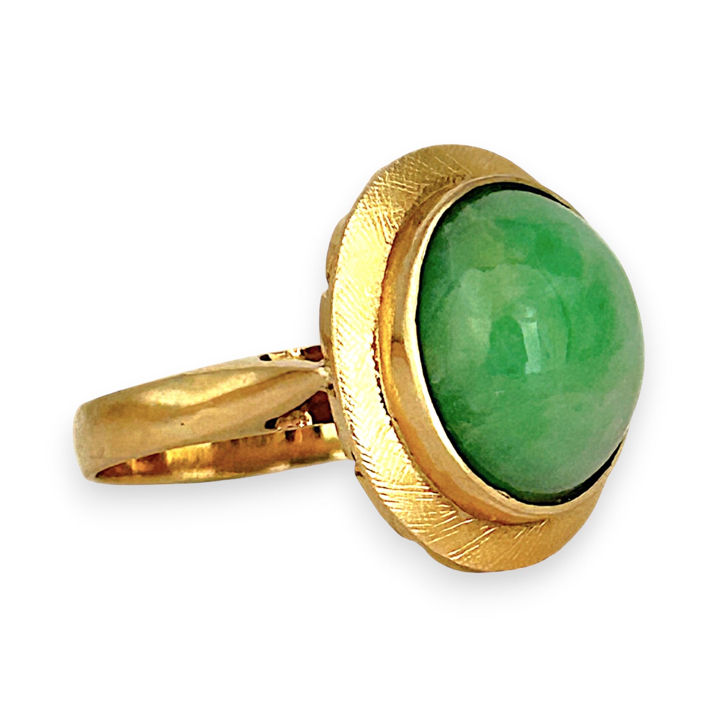 GOLD DEAL | 14ct (14K) Gold Verdant Echo Jade Ring