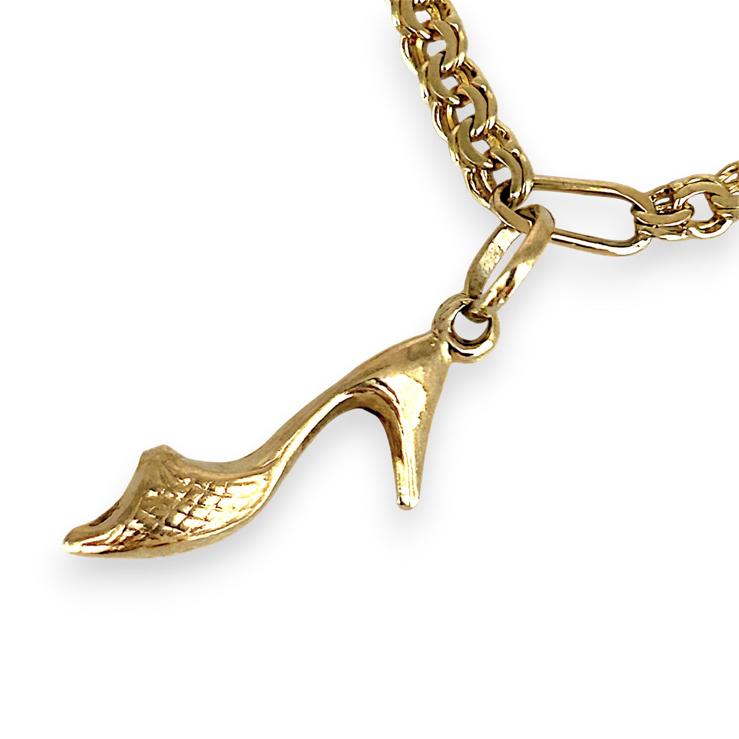 GOLD DEAL | 14ct (14K) Gold 5 Charms Bracelet 18cm