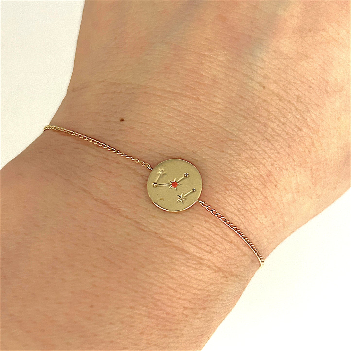 GOLD DEAL | 14ct (14K) Gold Celestial Archer Zodiac 18cm Bracelet – Sagittarius