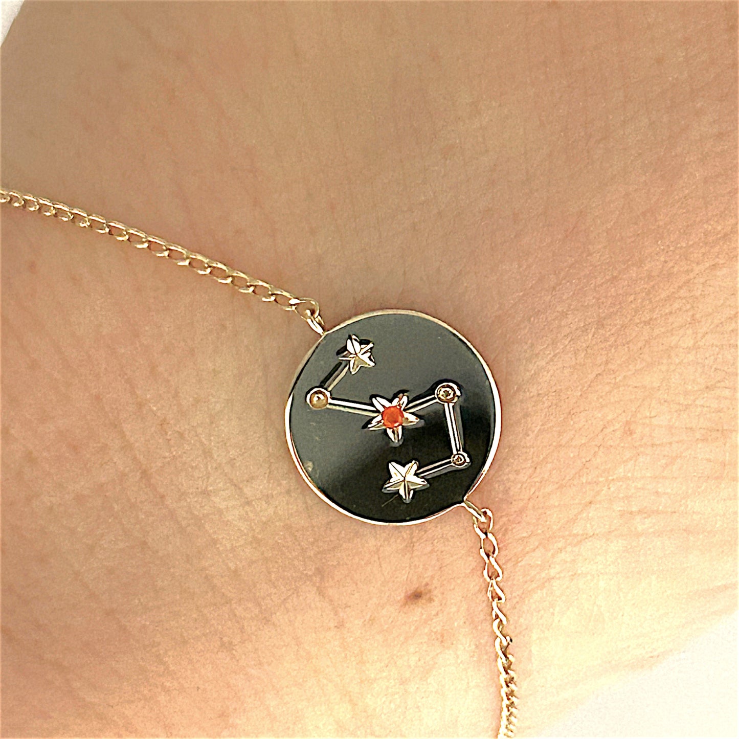 GOLD DEAL | 14ct (14K) Gold Celestial Archer Zodiac 18cm Bracelet – Sagittarius