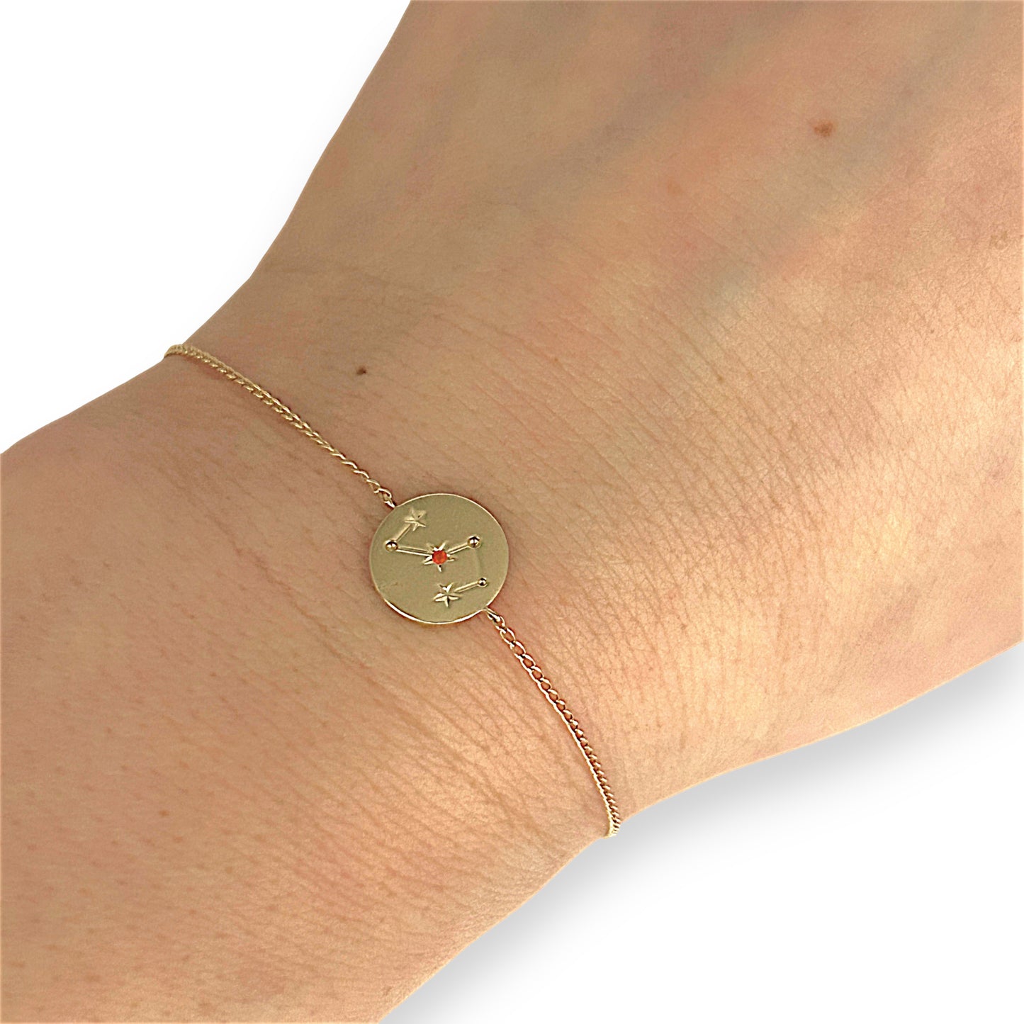 GOLD DEAL | 14ct (14K) Gold Celestial Archer Zodiac 18cm Bracelet – Sagittarius