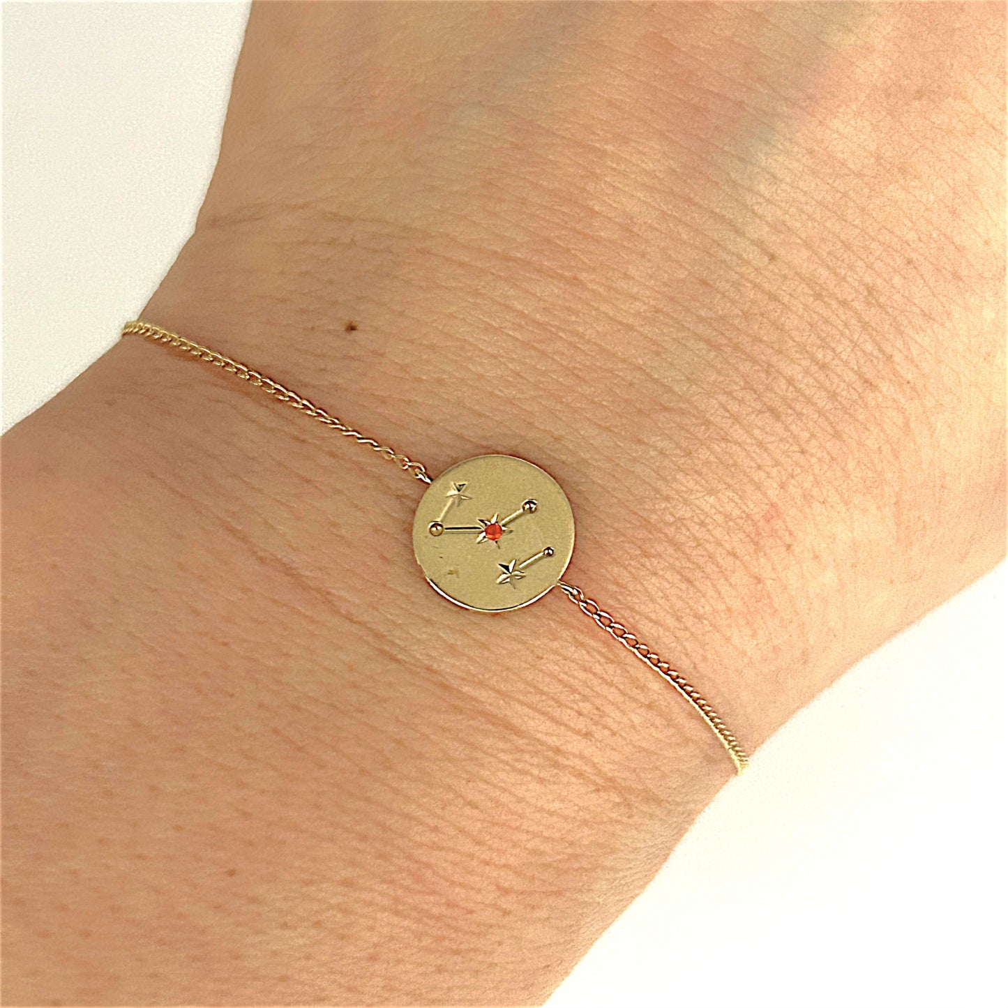 GOLD DEAL | 14ct (14K) Gold Celestial Archer Zodiac 18cm Bracelet – Sagittarius