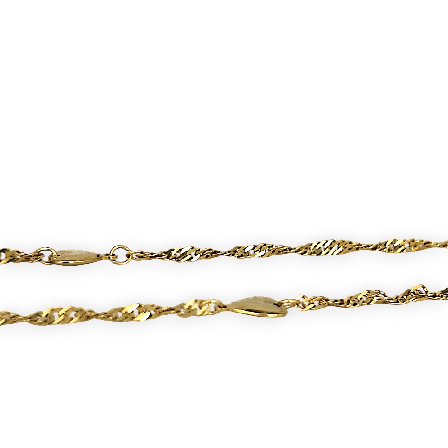 GOLD DEAL | 14ct (14K) Gold Sweet Embrace Heart Charm Bracelet 23cm