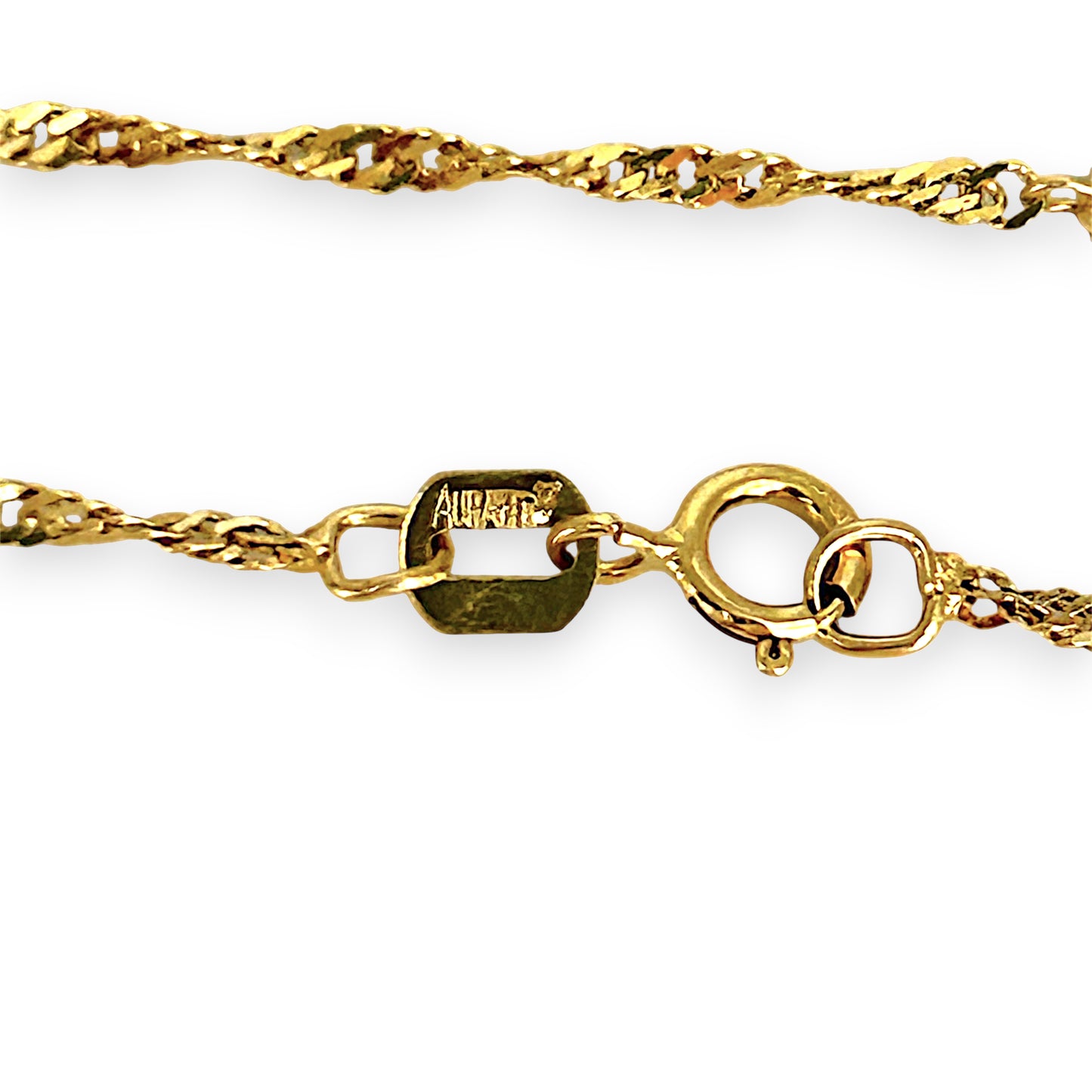 GOLD DEAL | 14ct (14K) Gold Sweet Embrace Heart Charm Bracelet 23cm