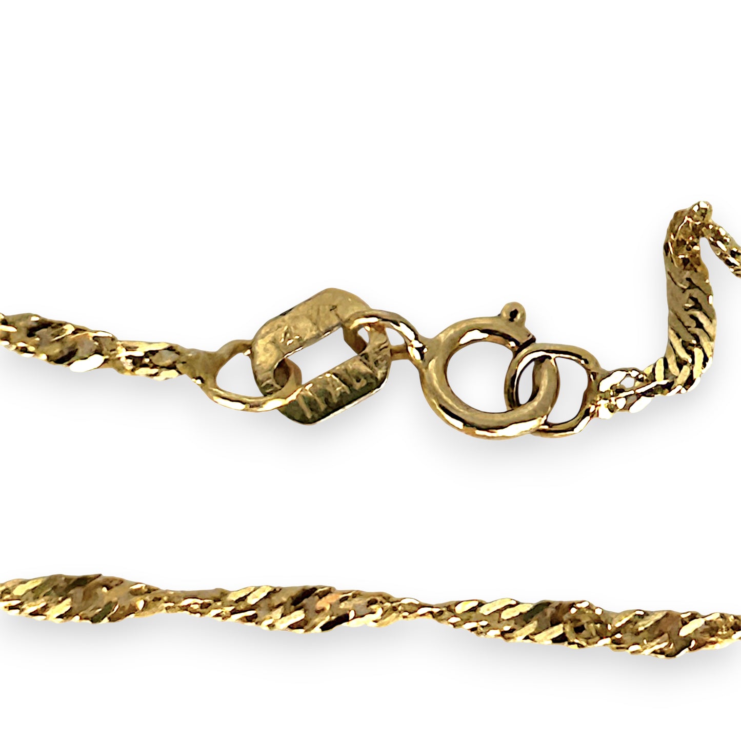 GOLD DEAL | 14ct (14K) Gold Sweet Embrace Heart Charm Bracelet 23cm
