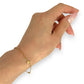 GOLD DEAL | 14ct (14K) Gold Sweet Embrace Heart Charm Bracelet 23cm