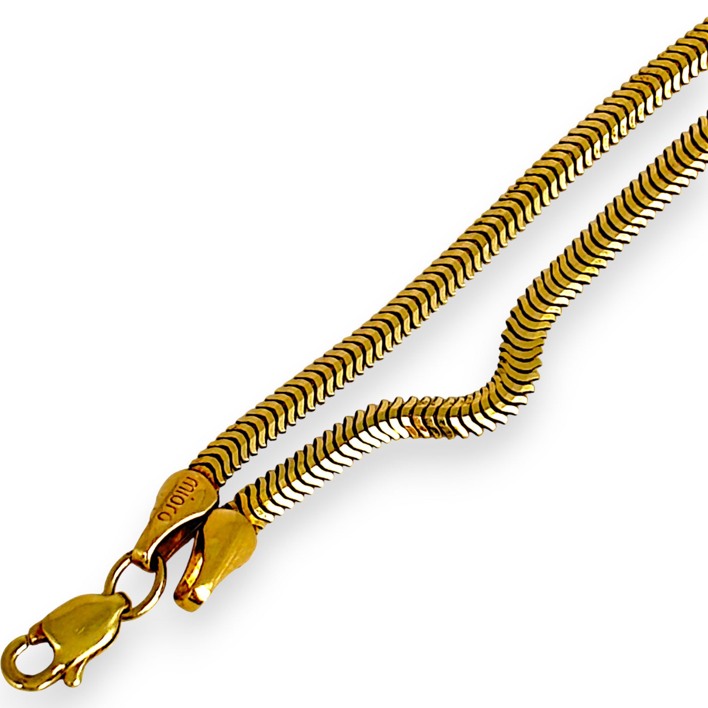GOLD DEAL | 14ct (14K) Gold Sleek serpentine shimmer Snake Chain 50cm