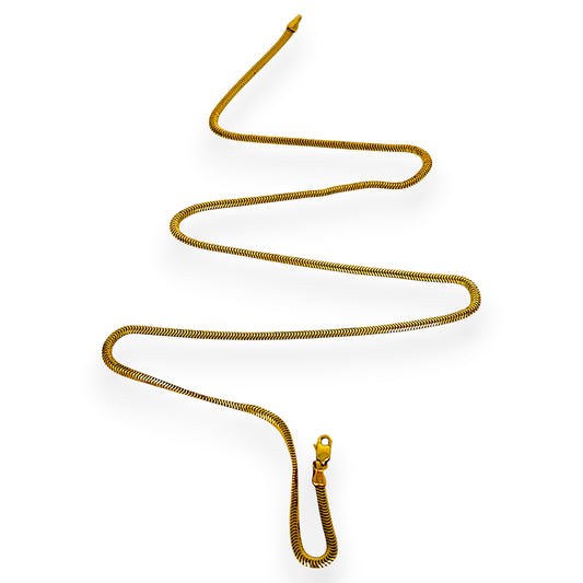 GOLD DEAL | 14ct (14K) Gold Sleek serpentine shimmer Snake Chain 50cm