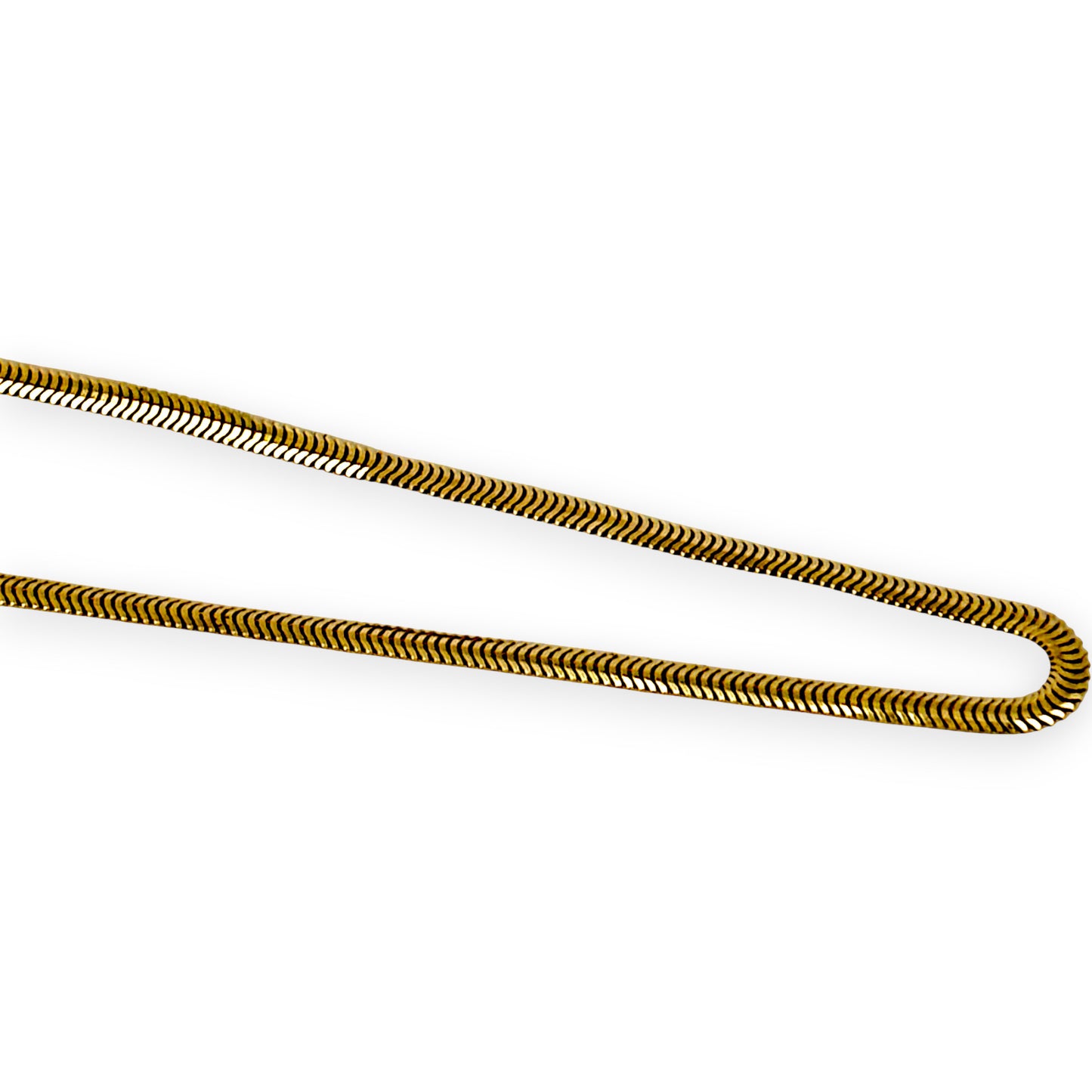 GOLD DEAL | 14ct (14K) Gold Sleek serpentine shimmer Snake Chain 50cm