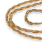 GOLD DEAL | 14ct (14K) Gold Vintage Intricate triple-strand brilliance Chopin Chain 42cm