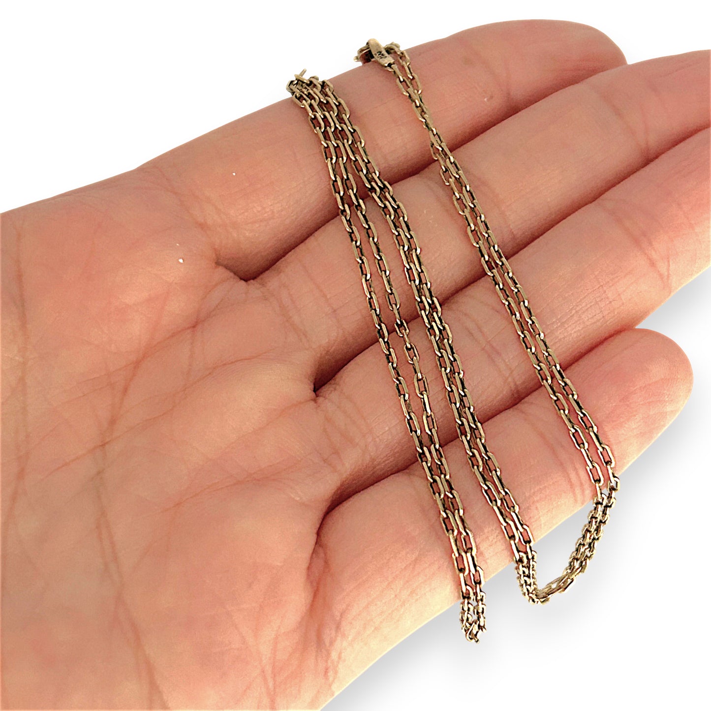 GOLD DEAL | 14ct (14K) Gold Soléa Fine Cable Link Chain 57cm