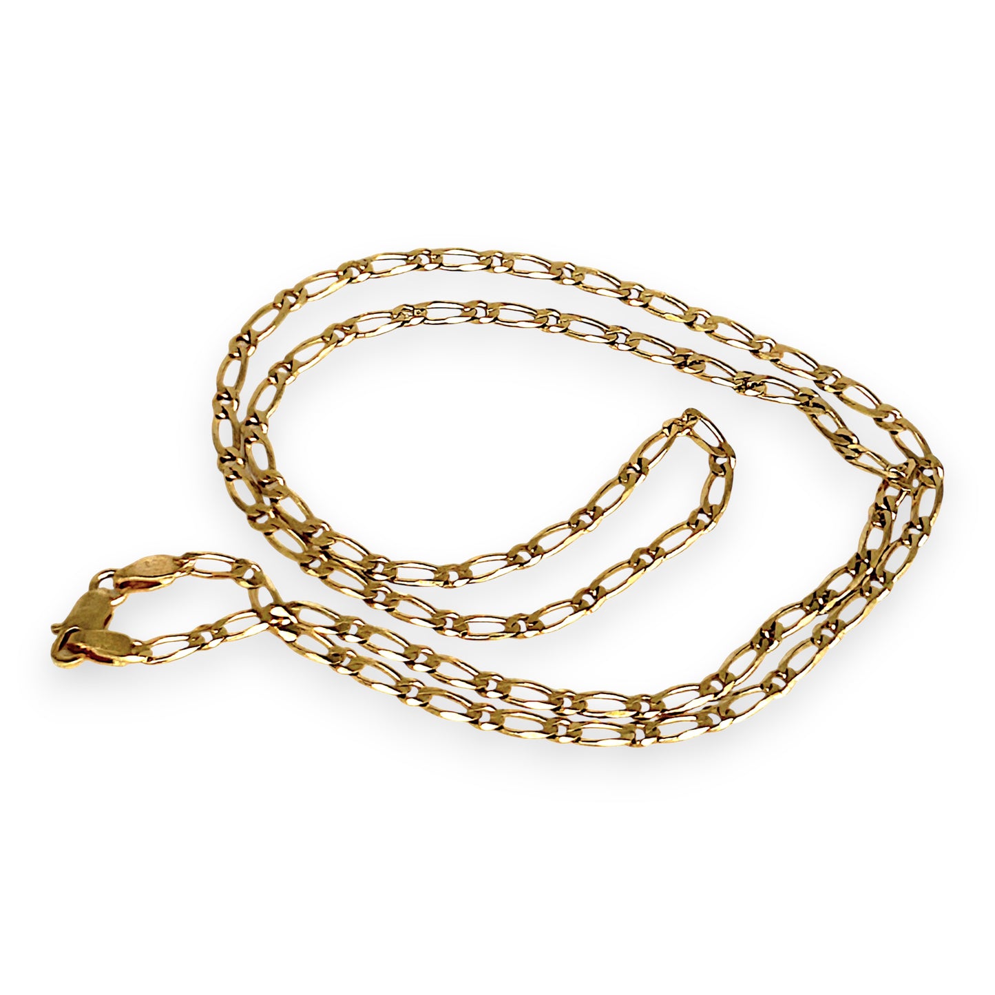 GOLD DEAL | 14ct (14K) Gold Gleaming Figaro 1-1 Chain 54cm